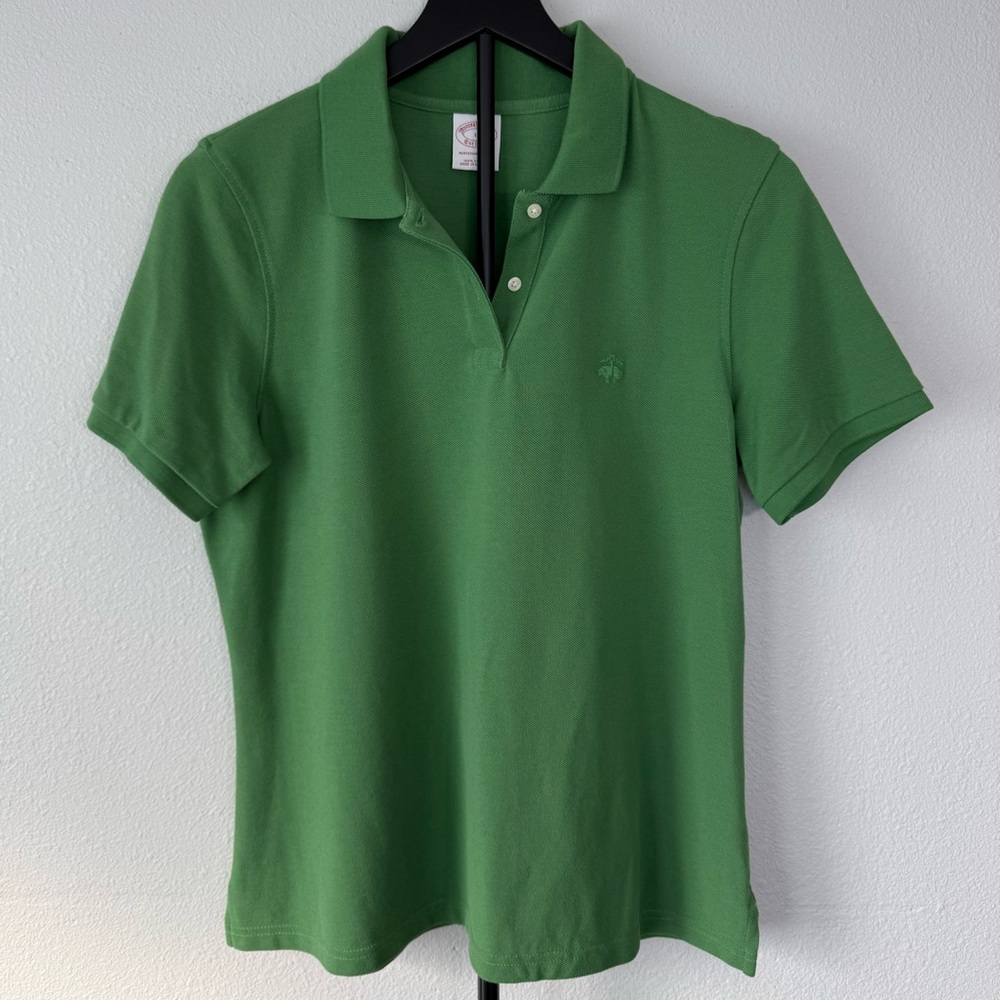 Brooks Brothers Cotton Polo Shirt Women Classic Performance Preppy Size L - Picture 3 of 8